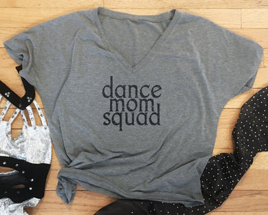 Dance Mom Squad Glitter Slouchy Tee - Monogram That 