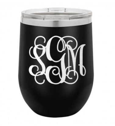 Monogram Personalized Insulated 12oz Wine Tumbler - Monogram That 