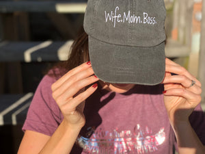 Wife Mom Boss Hat - Monogram That 