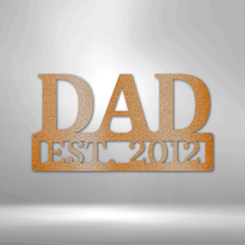 Dad Est. Monogram - Steel Sign