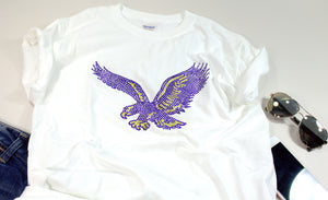 BlackHawks/Eagles Rhinestone Unisex Team Tee - Monogram That 