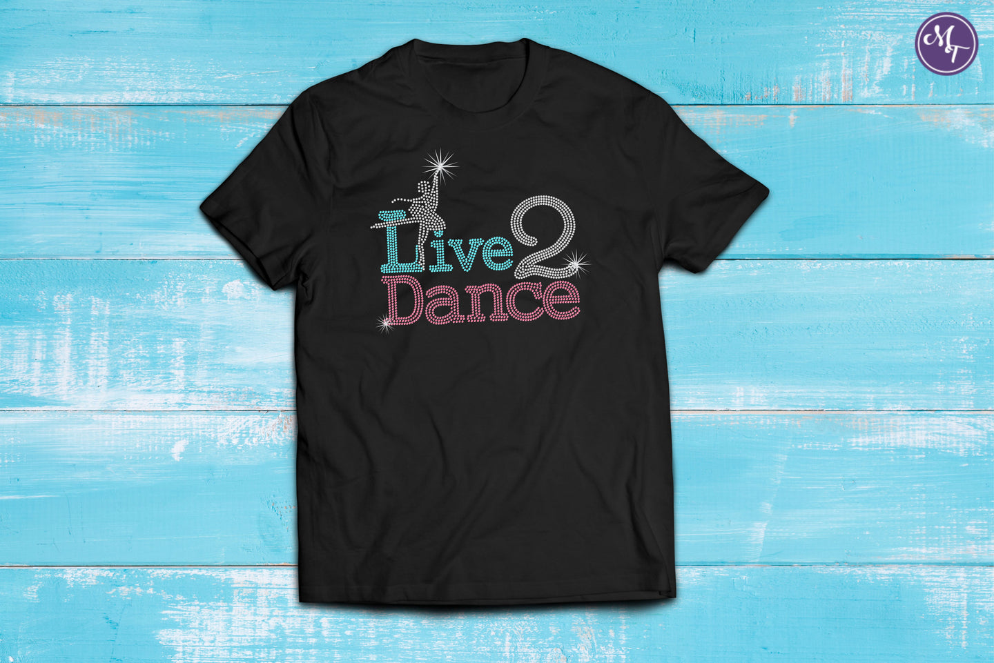 Live 2 Dance Rhinestone Unisex Tee - Monogram That 