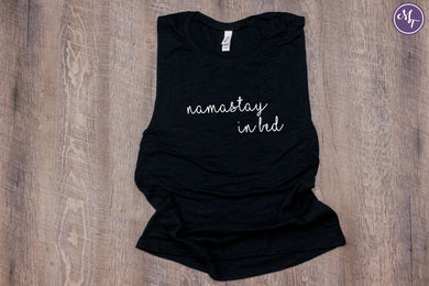 Namastay In Bed Work Out Tank - Monogram That 