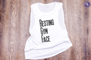 Resting Gym Face  Work Out Tank - Monogram That 